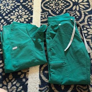 Figs scrub set Hunter Green